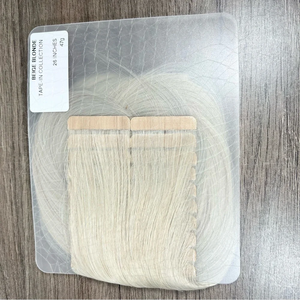 Luxy Beige Blonde Remy Human Hair 26 Inch Tape In Hair Extensions